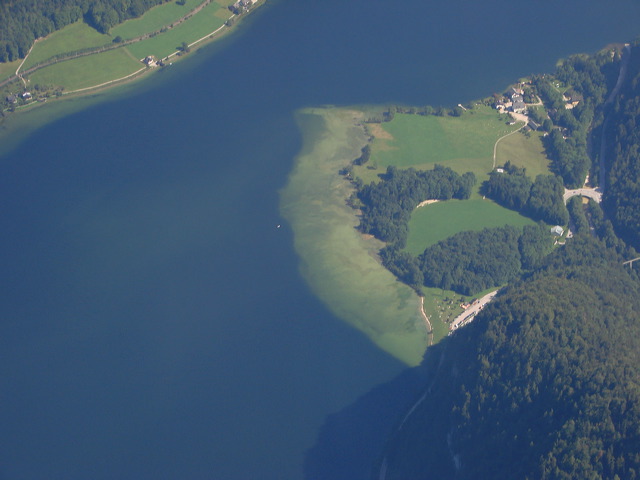 Hallstätter See, Luftaufnahmen, Sommer, Österreich, Oberösterreich, Berge, Flugplätze, Luftbilder, Rundflug