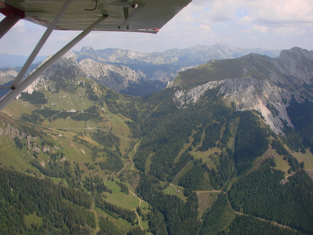 Laming Sattel, Luftaufnahmen, Sommer, Österreich, Steirermark, Berge, Flugplätze, Luftbilder, Rundflug